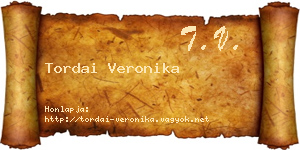 Tordai Veronika névjegykártya